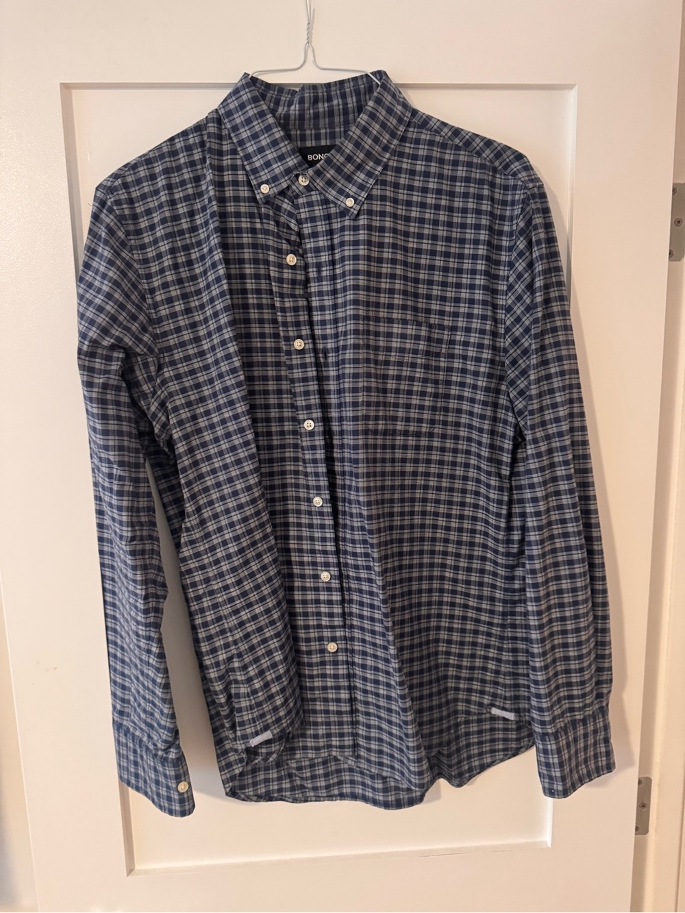 Bonobos Navy and Light Blue Check Button-Down Shirt
